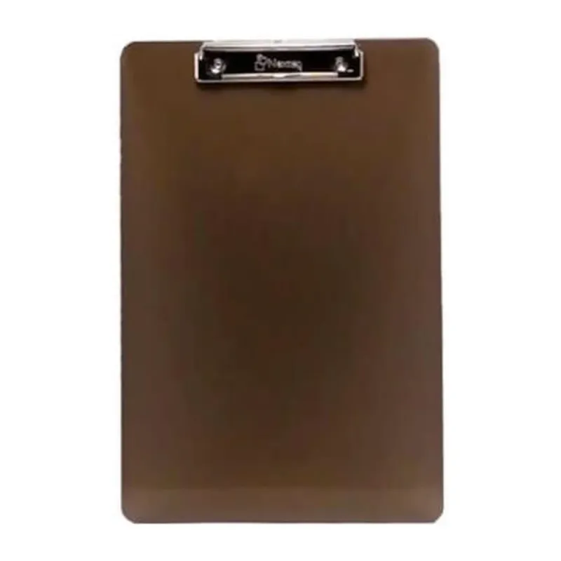 Tabla Plástica Nextep NE-173H con Clip Metálico Tamaño Oficio Color Humo Resistente y Práctica para Sujetar Documentos en Oficina Escuela y Uso Diario - NE-173H