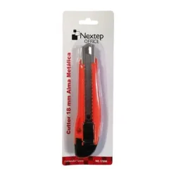 Cutter Plástico Nextep Grande NE-178M con Navaja de 18mm Alma Metálica Herramienta Resistente y Precisa para Corte de Papel Cartón Plástico y Materiales de Oficina - NE-178M Cutter Plástico Nextep Grande NE-178M con Navaja de 18mm Alma Metálica Herramienta Resistente y Precisa para Corte de Papel Cartón Plástico y Materiales de Oficina - NE-178M