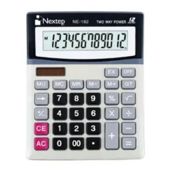 Calculadora de Semi Escritorio Nextep NE-182 - 12 Dígitos - Gris - NE-182 Calculadora de Semi Escritorio Nextep NE-182 - 12 Dígitos - Gris - NE-182