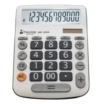 Calculadora de Escritorio Nextep NE-182A - 12 Dígitos - Solar/Batería - 2 Piezas - NE-182A B