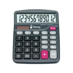 Calculadora de Semi Escritorio Nextep NE-183 - 12 Dígitos - Negro - 2 Piezas - NE-183 B Calculadora de Semi Escritorio Nextep NE-183 - 12 Dígitos - Negro - 2 Piezas - NE-183 B