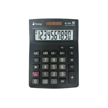 Calculadora Nextep NE-184N - 10 Dígitos - Semi Escritorio - Solar/Batería - NE-184N