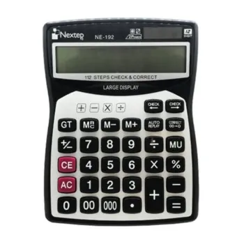 Calculadora Nextep NE-192 - 12 Dígitos - Cubierta Metálica - Batería Solar - 2 Piezas - NE-192 B