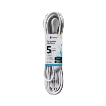 Extensión Nextep NE-244C - 3 Contactos Polarizados - 5m - Blanco - NE-244C