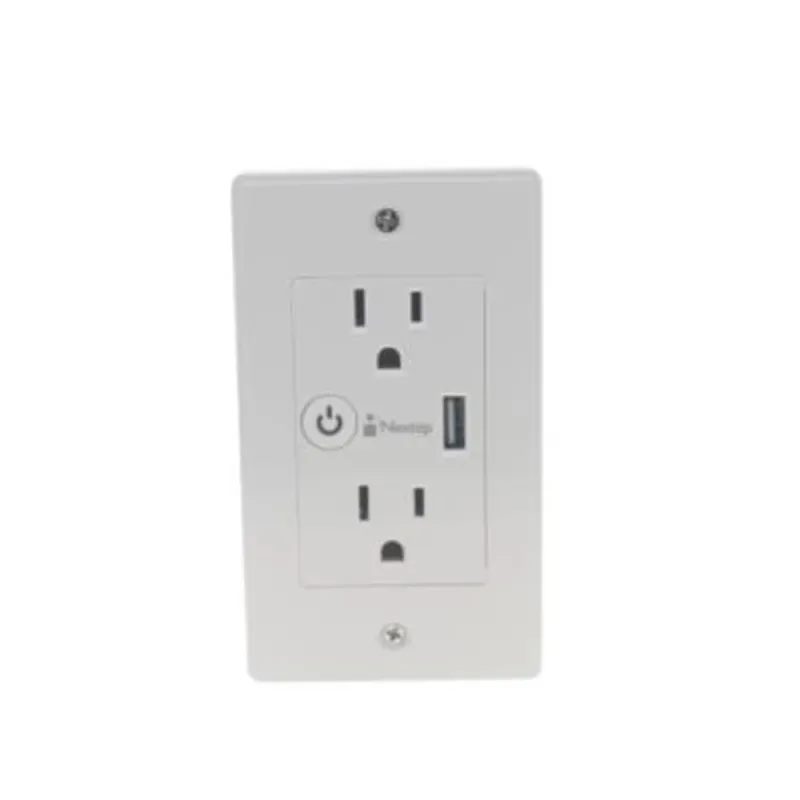 Contacto de Pared Inteligente Nextep NE-264D - 2 Contactos - 1 USB - Wi-Fi - Blanco - NE-264D