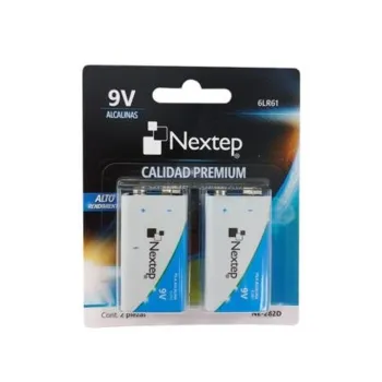 Pila Nextep NE-282D - 6LR61 - 9V - 2 Piezas - NE-282D