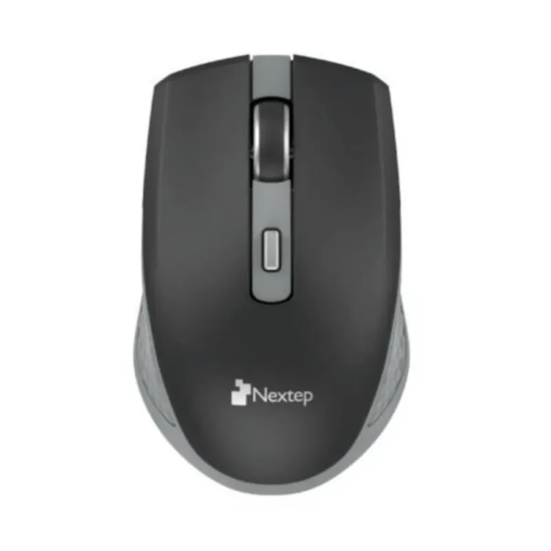 Mouse Nextep NE-413NG - Inalámbrico - USB - Negro con Gris - NE-413NG