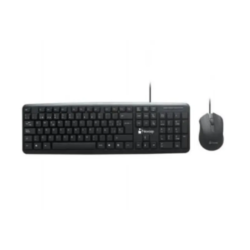 Kit de Teclado y Mouse Nextep NE-416 - Alámbrico - USB - Español - Negro - NE-416