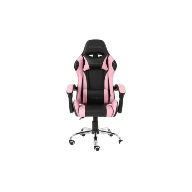 Silla Gamer Nextep Dragon XT Falkor - Soporta 125Kg - Negro con Rosa - NE-461RS