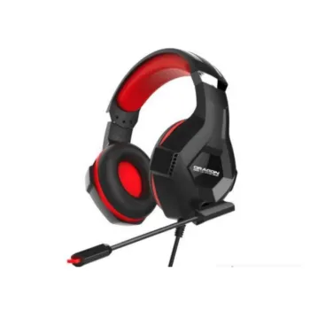 Diadema Gamer Nextep Dragon XT - Alámbrico - Micrófono - Negro con Rojo - NE-489