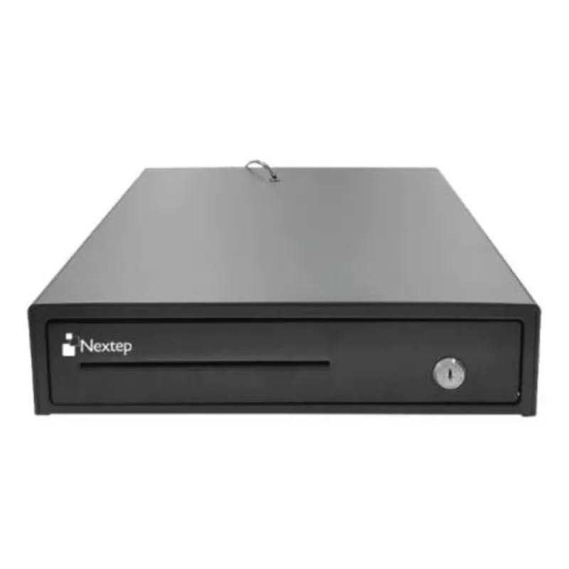 Cajón de Dinero Nextep - 4 Billetes - 8 Monedas - Negro - NE-514