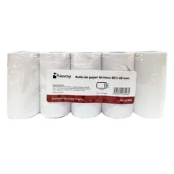 Rollo Papel Nextep NE-529M - Térmico - 80 x 40 mm - 5 Piezas - para Terminal Móvil - NE-529M