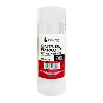 Cinta de Empaque Nextep NE-604T - 48mm x 50m - Transparente - 6 Piezas - NE-604T