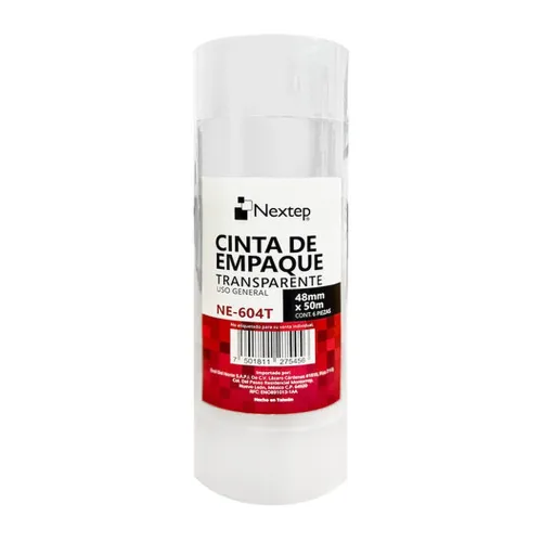 Cinta de Empaque Nextep NE-604T - 48mm x 50m - Transparente - 6 Piezas - NE-604T Cinta de Empaque Nextep NE-604T - 48mm x 50m - Transparente - 6 Piezas - NE-604T