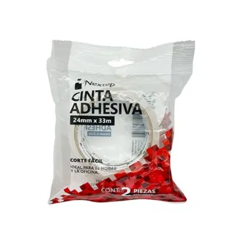Cinta Adhesiva Nextep NE-608T - Corte Fácil - 24mm X 33m - 2 Piezas - NE-608T