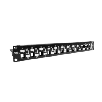 Panel de Parcheo Nexxt AW192NXT01 - 24 Puertos - 1U - Modular - Cat6A - Para S/FTP - AW192NXT01