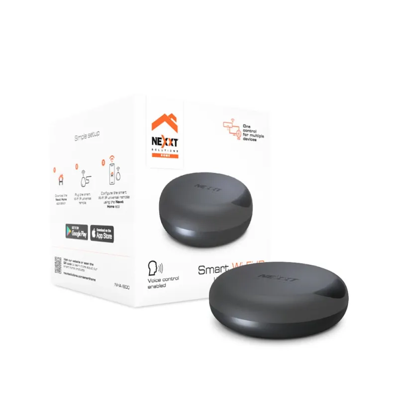Control remoto inteligente Nexxt NHA-I600 - IR - Wi-Fi - Negro - NHA-I600
