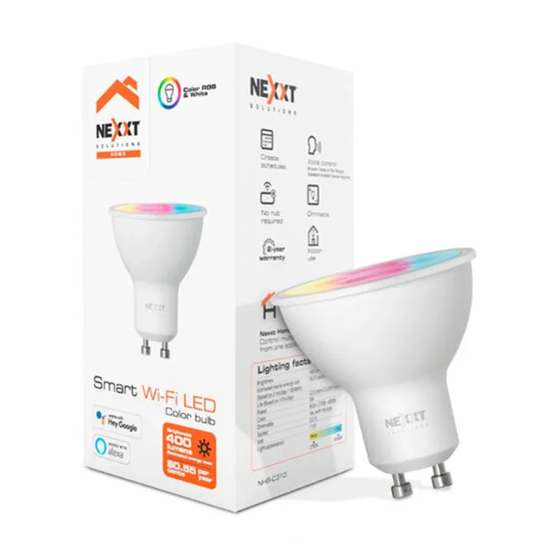Bombilla Inteligente Nexxt NHB-C310 - Plástico - 400 Lúmenes - LED - Wi-Fi - 4 Watts - NHB-C310