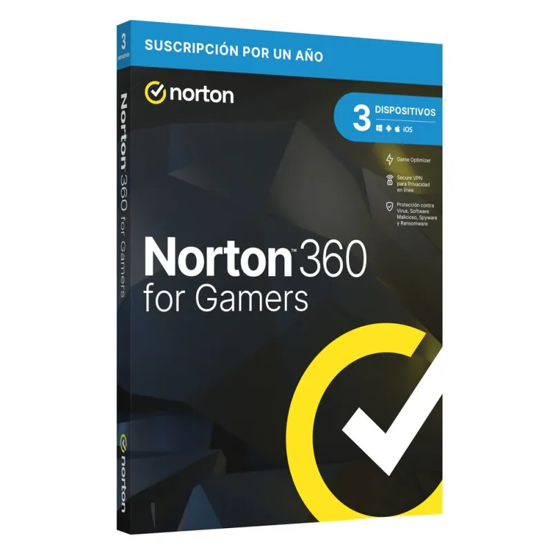 Antivirus Norton 360 For Gamers - 3 Dispositivos - 1 Año - Caja - TMNR-023