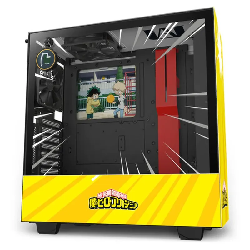 Gabinete Gamer NZXT H510i Rivals - Media Torre - ATX/Micro ATX/Mini ITX - Panel Lateral - Amarillo - CA-H510I-MH-RV