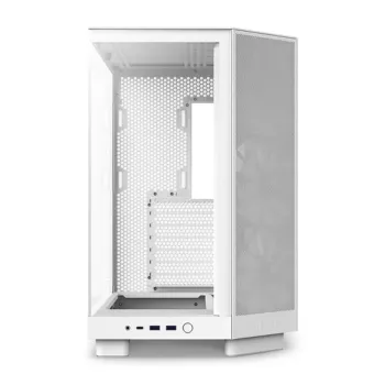 Gabinete Gamer NZXT H6 Flow - Media Torre - ATX/Micro-ATX/Mini-ITX - 3 Ventiladores - Panel Lateral - Blanco - CC-H61FW-01