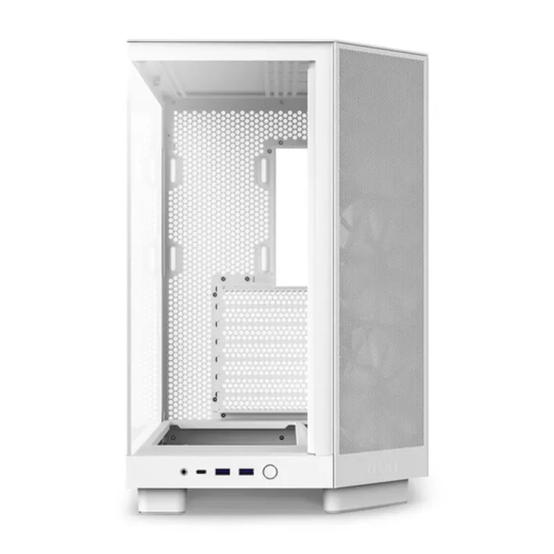 Gabinete Gamer NZXT H6 Flow - Media Torre - ATX/Micro-ATX/Mini-ITX - 3 Ventiladores - Panel Lateral - Blanco - CC-H61FW-01