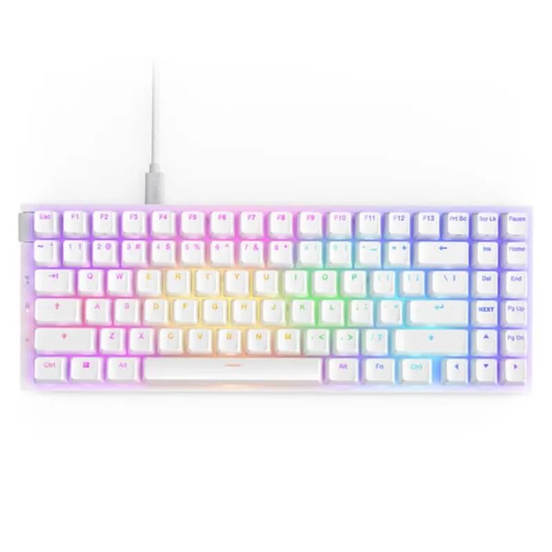 Teclado Gamer NZXT Function 2 MiniTKL - Alámbrico - Ingles - Blanco - RGB - KB-002NW-US