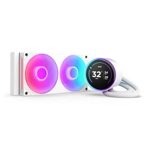 Enfriamiento Líquido NZXT Kraken Elite 240 RGB - 2 Ventiladores - 2400 RPM - Blanco - RL-KR24E-W2