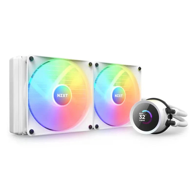 Enfriamiento Líquido NZXT Kraken 280 RGB - 2x Ventiladores - 1500RPM - Blanco - RL-KR280-W1