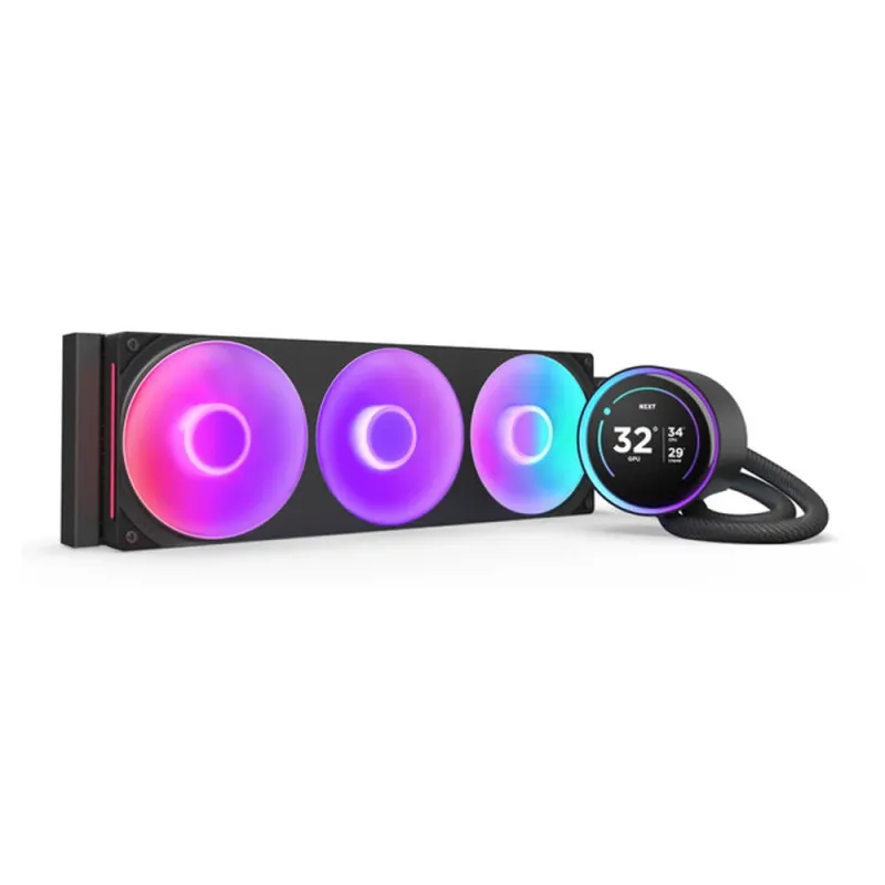 Enfriamiento Líquido NZXT Kraken Elite 360 RGB - 3 Ventiladores - 2400 RPM - Negro - RL-KR36E-B2