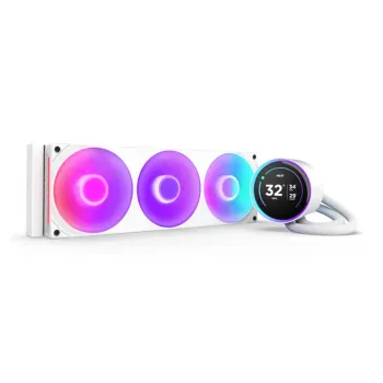 Enfriamiento Líquido NZXT Kraken Elite 360 RGB - 3 Ventiladores - 2400 RPM - Blanco - RL-KR36E-W2