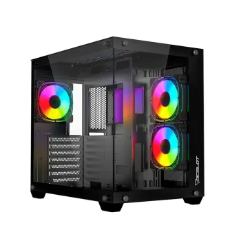 Gabinete Gamer Ocelot A-CUBE 1 - ATX/Micro ATX/Mini-ITX - 3 Ventiladores - Panel Lateral - A-CUBE 1