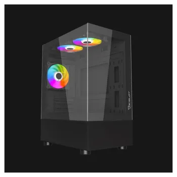 Gabinete Gamer Ocelot GLASS EN6 - Micro ATX/ITX - 3 Ventiladores - Panel Lateral - GLASS EN6