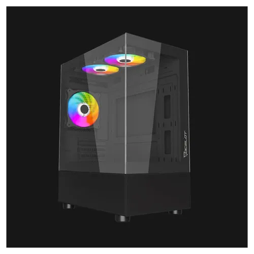 Gabinete Gamer Ocelot GLASS EN6 - Micro ATX/ITX - 3 Ventiladores - Panel Lateral - GLASS EN6