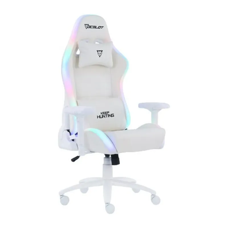 Silla Gamer Ocelot - Soporta 150Kg - RGB - Blanco -ORGB-WHITE THUNDRA - ORGB-WHITE THUNDRA