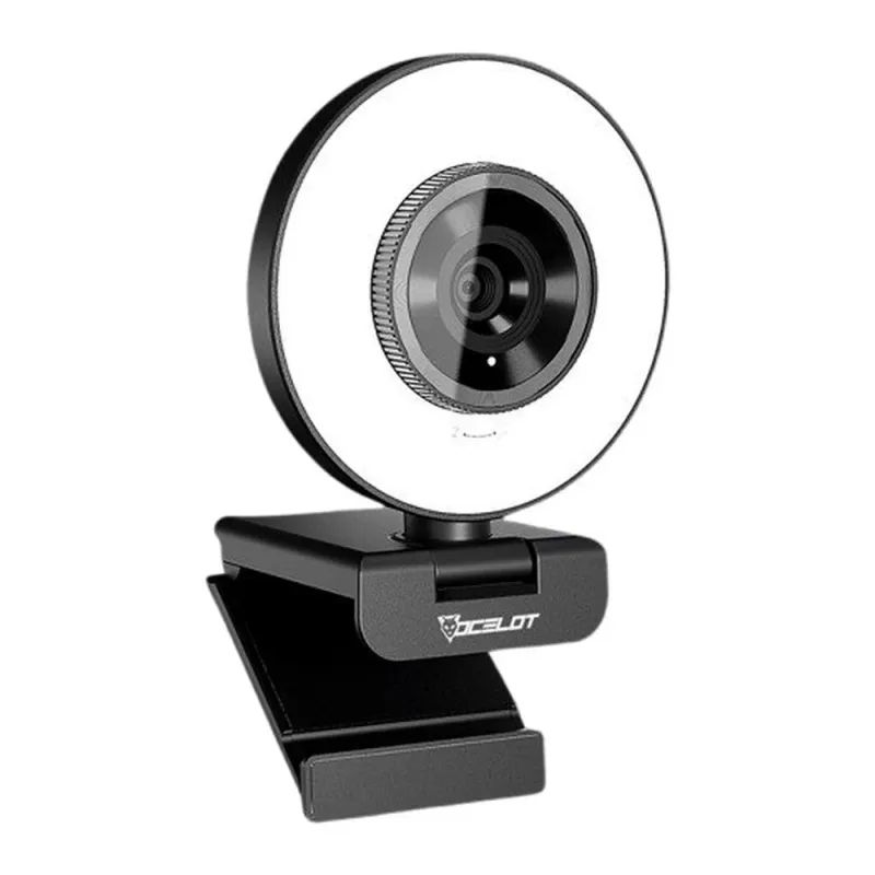 Cámara Web Ocelot IRIS- W1 - Full HD - USB - Aro de Luz - Negro - IRIS- W1