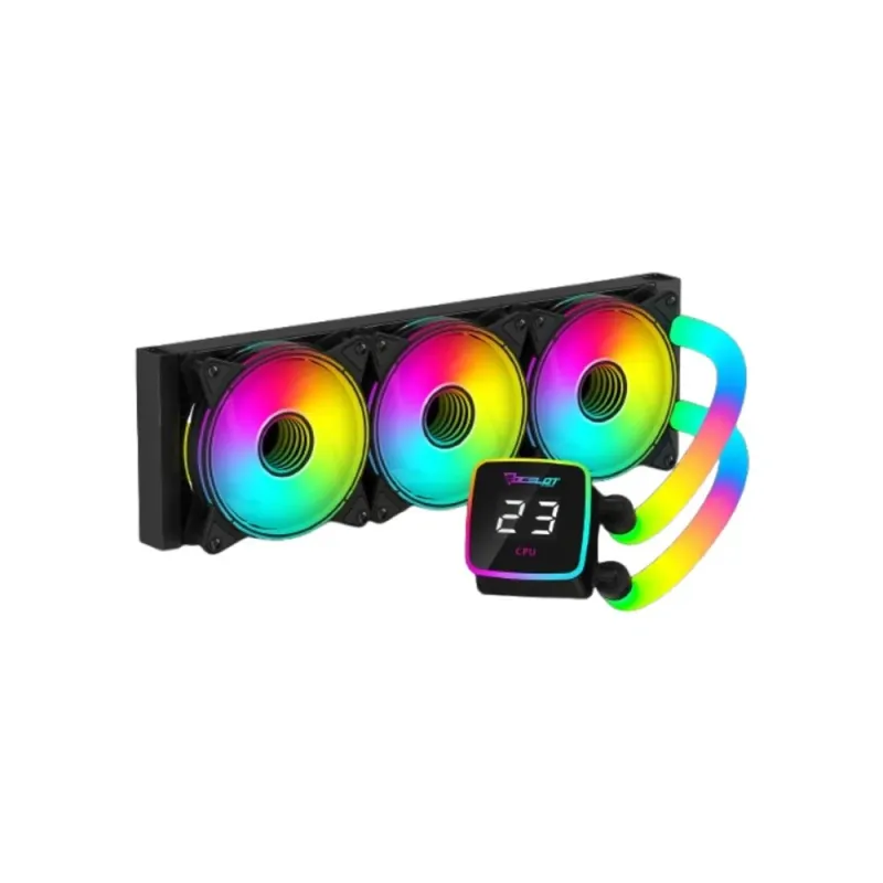 Disipador Ocelot OEL360 - 800 RPM - 4 Pines - RGB - Negro - OEL360