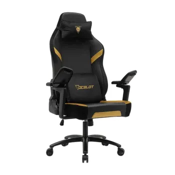 Silla Gamer Ocelot OS-KING - Hasta 150kg - Reclinable - Negro con Dorado - OS-KING