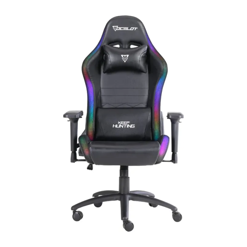 Silla Gamer Ocelot OSRGB - Soporta 150kg - Negro - RGB - OSRGB