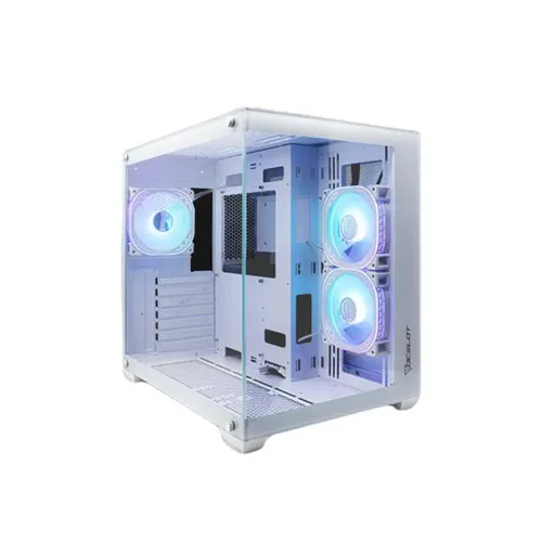 Gabinete Gamer Ocelot W-CUBE 2 - Media Torre - ATX/Micro-ATX/Mini-ITX - 3 Ventiladores - Panel Lateral - Blanco - W-CUBE 2 Gabinete Gamer Ocelot W-CUBE 2 - Media Torre - ATX/Micro-ATX/Mini-ITX - 3 Ventiladores - Panel Lateral - Blanco - W-CUBE 2