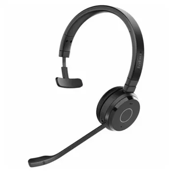 Diadema Jabra Evolve 65 TE - Inalámbrico - Bluetooth - Micrófono - Negro - Certificación Microsoft Teams - 6693-833-309