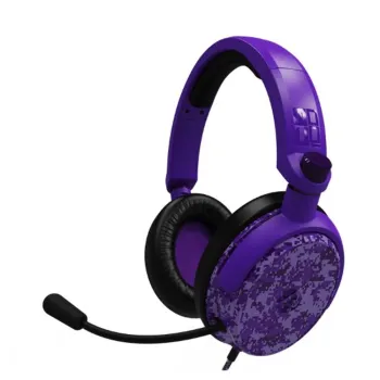 Diadema Gamer 4gamers - Alámbrico - 3.5mm - Micrófono - Morado - C6-100CAMO-PUR4G