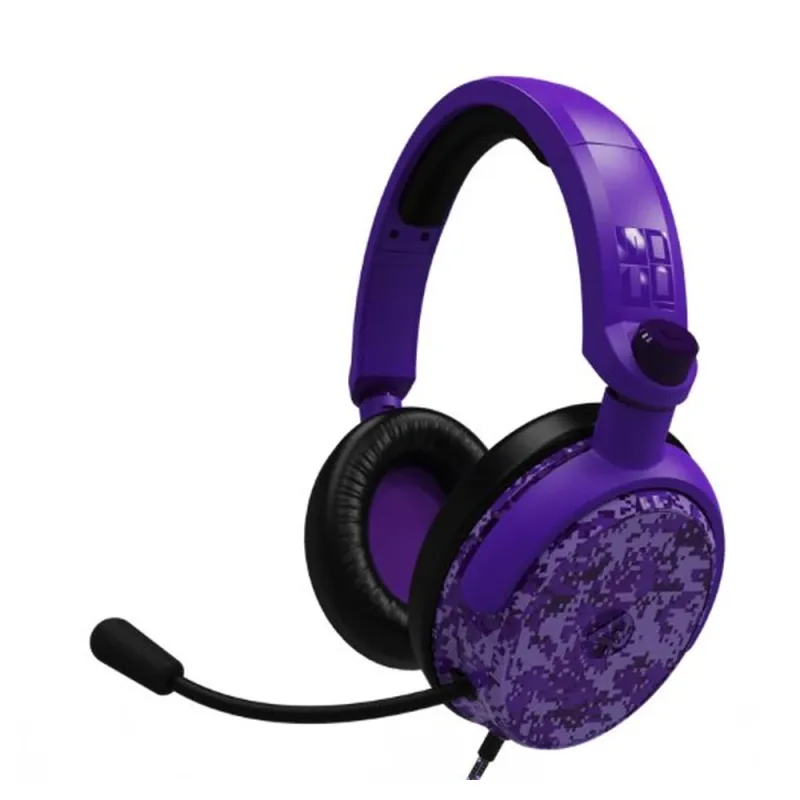 Diadema Gamer 4gamers - Alámbrico - 3.5mm - Micrófono - Morado - C6-100CAMO-PUR4G