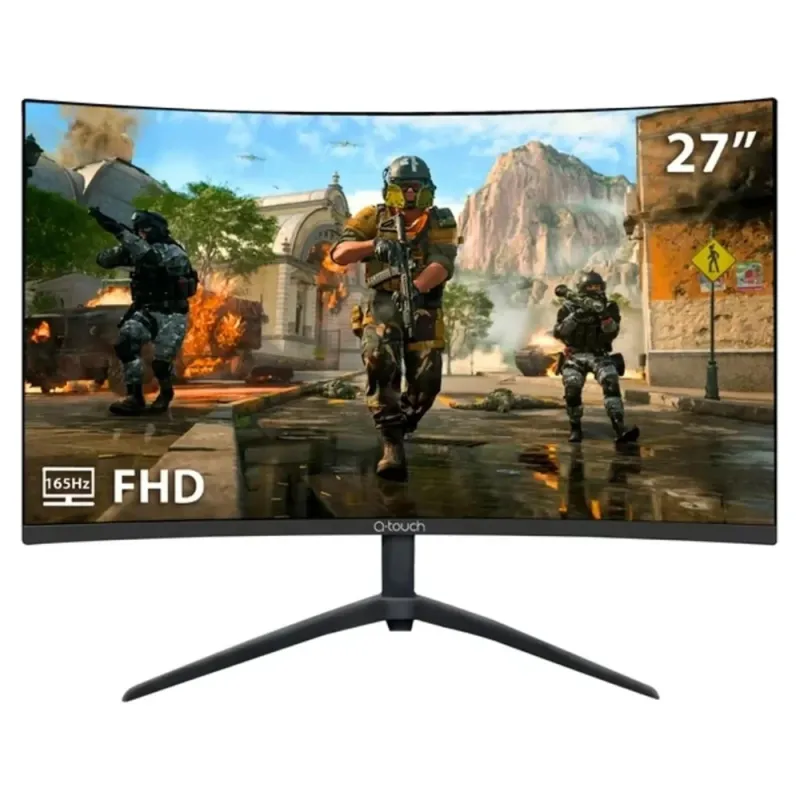 Monitor Gamer Q-touch QT-G27C - 27" - Full HD - 165Hz - HDMI - DisplayPort - Curvo - QT-G27C