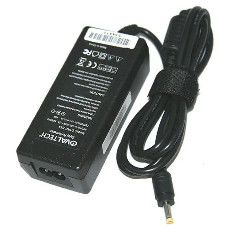 Adaptador de Corriente OvalTech para Netbook HP - Cable 19V/2.1AH Negro - OTAC-E64