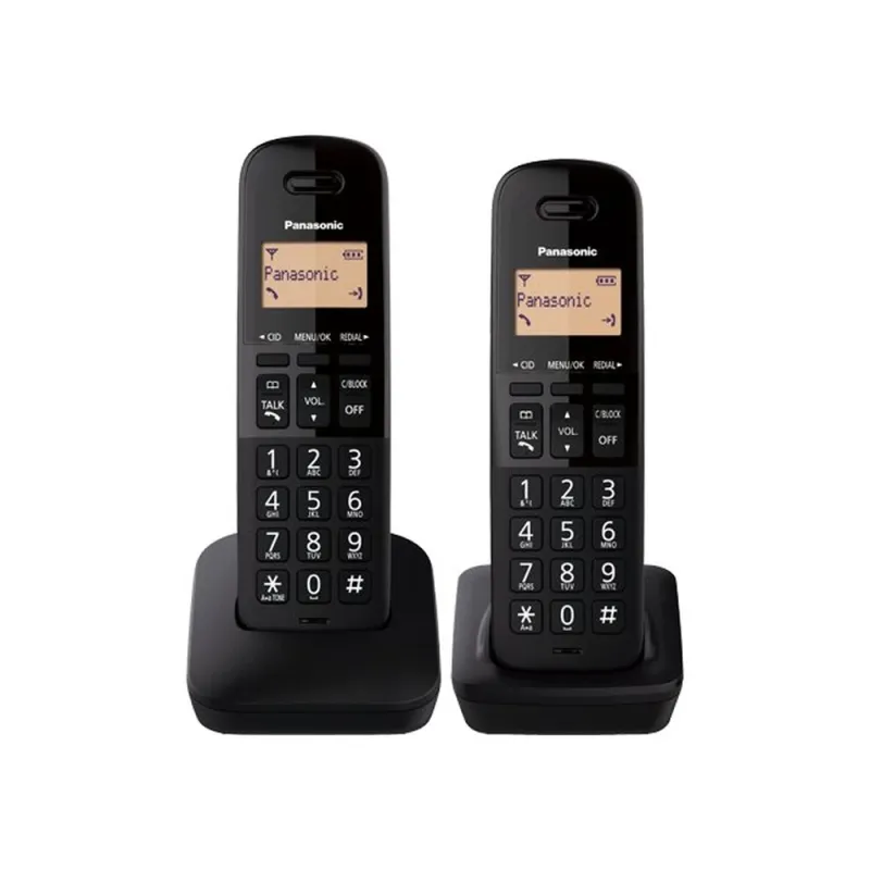 Teléfono DECT Panasonic KX-TGB312MEB - 1.4" - Recargable - Negro - KX-TGB312MEB