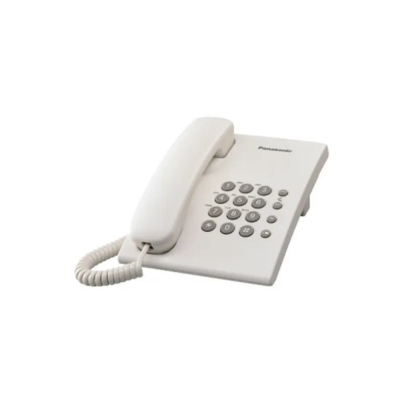 Teléfono Panasonic KX-TS500 - Alámbrico - Básico - Sin Memorias - Blanco - KX-TS500MEW