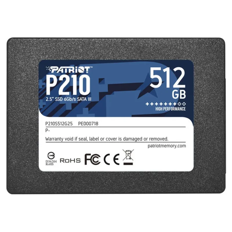 Unidad de Estado Sólido PATRIOT P210 - 2.5" - 512GB - SATA III - P210S512G25