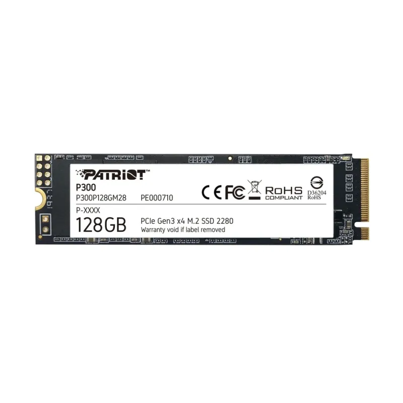 Unidad de Estado Sólido PATRIOT P300 - M.2 - 128GB - PCI-E 3.0 - P300P128GM28