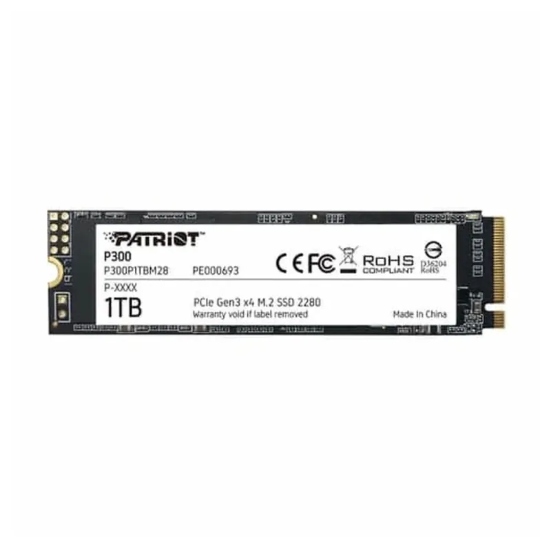 Unidad de Estado Sólido PATRIOT P300 - M.2 - 1TB - PCI-E 3.0 - P300P1TBM28